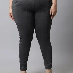 TAG 7 PLUS Women Plus Size Solid Ankle Length Leggings-image-91
