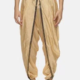 Sethukrishna Men Gold-Coloured Soild Dhoti Pants-image-67