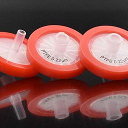 100 Count Syringe Filter, PTFE Hydrofilic Membrane 13mm Diameter 0.22um Pore Size, Syringe Lab Filters, Non Sterile Filtration (Red) image 3