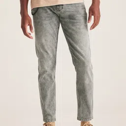 NEXT Men Skinny Fit Light Fade Stretchable Jeans With Chain-image-59