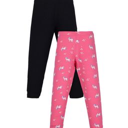 PLUM TREE Girls Pack Of 2 Cotton Leggings-picture-10