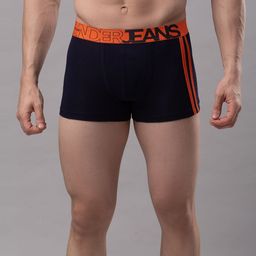 UnderJeans by Spykar Men Navy Blue & Orange Solid Trunks UJMTRPTS012-picture-17