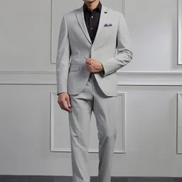 Blackberrys Men Slim-Fit Single-Breasted Two-Piece Formal Suit-image-52