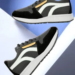 SHOZANIA Men Leather Lightweight Walking Shoes-38