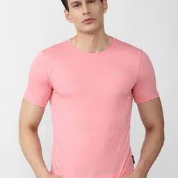 V Dot Men Pink Slim Fit T-shirt-image-37