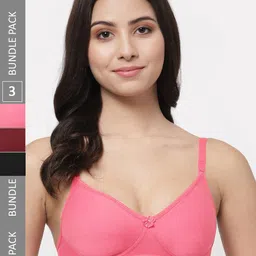 Docare Pack Of 3 Lightly Padded Full Coverage Cotton T-shirt Bra With All Day Comfort-image-67