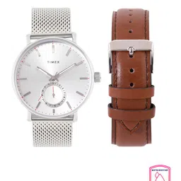 Timex Men Grey Multifunction Analogue Watch with Additional Strap TWEG20000 image 1