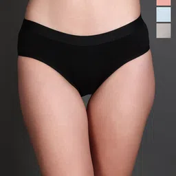 TOM & GEE Pack Of 4 Anti Microbial Mid Waist Basic Briefs-1340 PANTY-4 PCS - M-picture-42