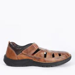 Men Cut-Out Sandals with Velcro Fastening-6