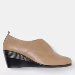 Women Panelled Wedge Heeled Shoes with Front Slit-image-31