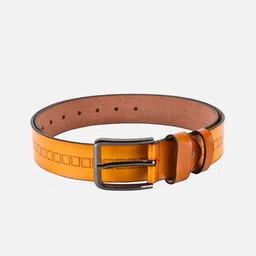 BuckleUp Men Tan Textured Leather Belt-image-94