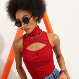 Veni Vidi Vici High Neck Fitted Top-image-20