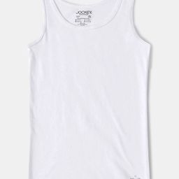 Jockey Girls White Solid Tank Top-image-34