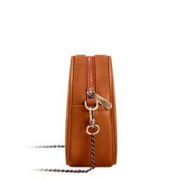 DailyObjects Leather Structured Sling Bag with Zip Wallet image 3