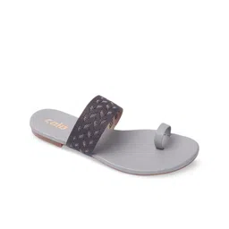 Colo Woven Design Slim-On One Toe Flats-picture-44