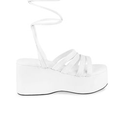 Try Me Strapy Open Toe Closed Back Flatform Gladiators image 2