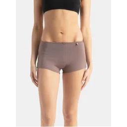 Jockey SS04 Women High Coverage Super Combed Cotton Elastane Boy Leg - Deep Taupe-picture-1