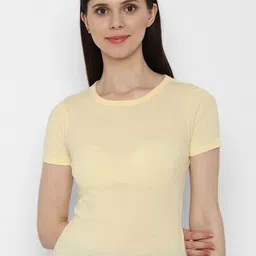 AMERICAN EAGLE OUTFITTERS Women Yellow Slim Fit T-shirt-image-23