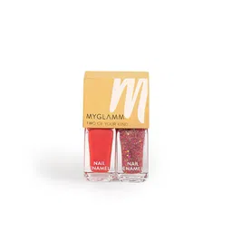 MyGlamm Set of 2 Two Of Your Kind Duo Glitter Nail Enamel - Steal The Show-1