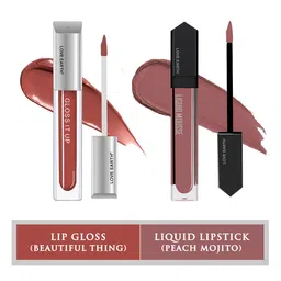 LOVE EARTH 2-Pcs Mousse Lipstick & Gloss It Up Lip Gloss -Peach Mojito-Beautiful Thing-51