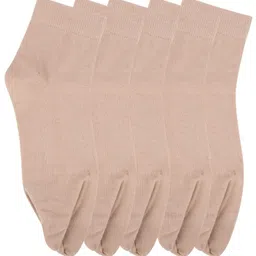 N2S NEXT2SKIN Women Pack Of 5 Nude Coloured Solid Ankle-Length Thumb Socks-52