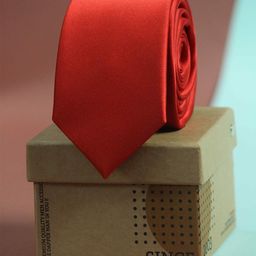 Tossido Men Red & Black Skinny Tie-image-77