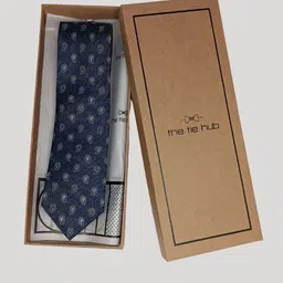 The Tie Hub Men Silk Woven Design Broad Tie-36