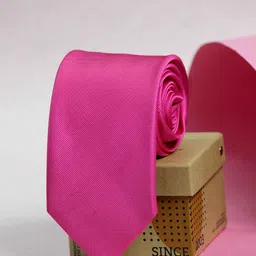 Tossido Men Pink Solid Broad Tie-picture-10