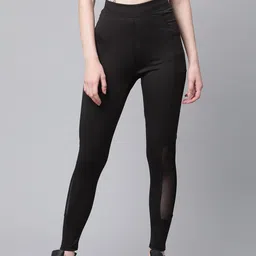 Blinkin Women Black Semi-Sheer Mesh Tights with Side Pockets-image-33