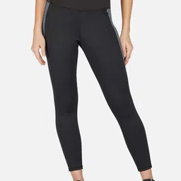IMPERATIVE Women Black Colourblocked Slim-Fit Tights-image-58