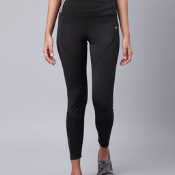 Alcis Women Black Rapid Dry Solid Cropped Training Tights-image-87