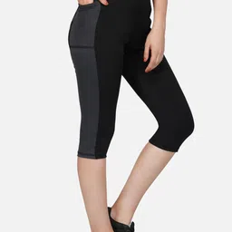 IMPERATIVE Women Black Tights Pant With 2 Phone Pockets With Mesh Inserts-picture-58