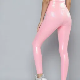 Fitkin Pink Women Shine on High rise Full Length Tights-image-72