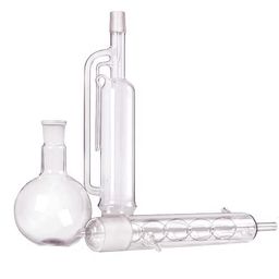 FZN Glass Soxhlet Apparatus Complete Set || Soxhlet Apparatus With Extractor || Soxhlet Apparatus With 250 Ml Flask and 500 Ml extractor || image 1