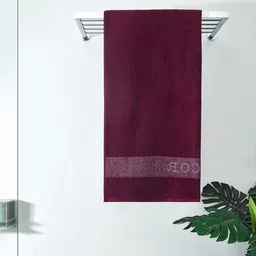 DDecor Unisex Magenta Solid Live Beautiful Pack of 1 Bath Towel-33