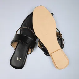 W Women Black Embellished Flats-image-94