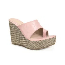 VALIOSAA Textured One Toe Wedge Heels-19