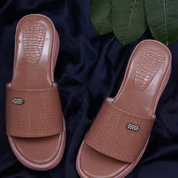 Misto Peach-Coloured Wedge Peep Toes-picture-42