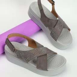 ELLE Embellished Flatform Heels-23