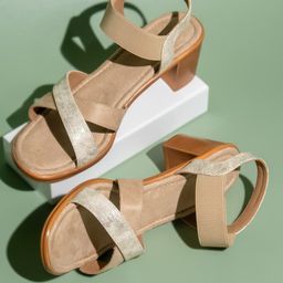 Inc 5 Textured Open Toe Block Heels image 1