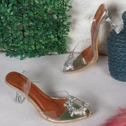 Retro Walk Embellished Block Peep Toes-53