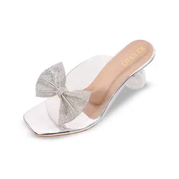 KLEXIO Embellished Open Toe Block Heels image 5