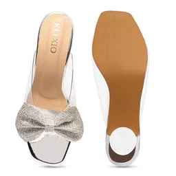 KLEXIO Embellished Open Toe Block Heels image 3