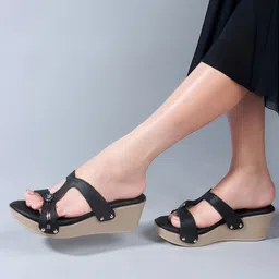 Mast & Harbour Open Toe Wedge Heels-31