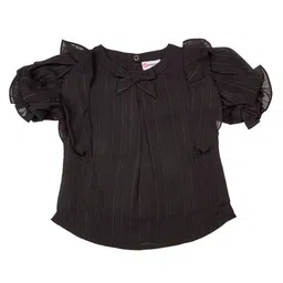Peppermint Girls Striped Puff Sleeves Top-picture-34