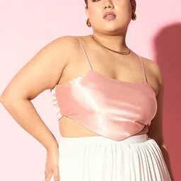 Berrylush Curve Plus Size Shoulder Strap Crop Top-image-70