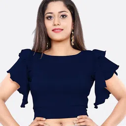 LONDON BELLY Women Navy Blue Crop Top-picture-49