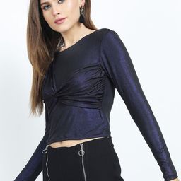 Tokyo Talkies Blue Knot Top-image-65