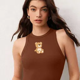 TABADTOD Round Neck Fitted Crop Top-image-88