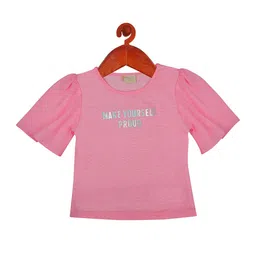 Tiny Girl Typography Printed Puffed Sleeves Top-picture-23